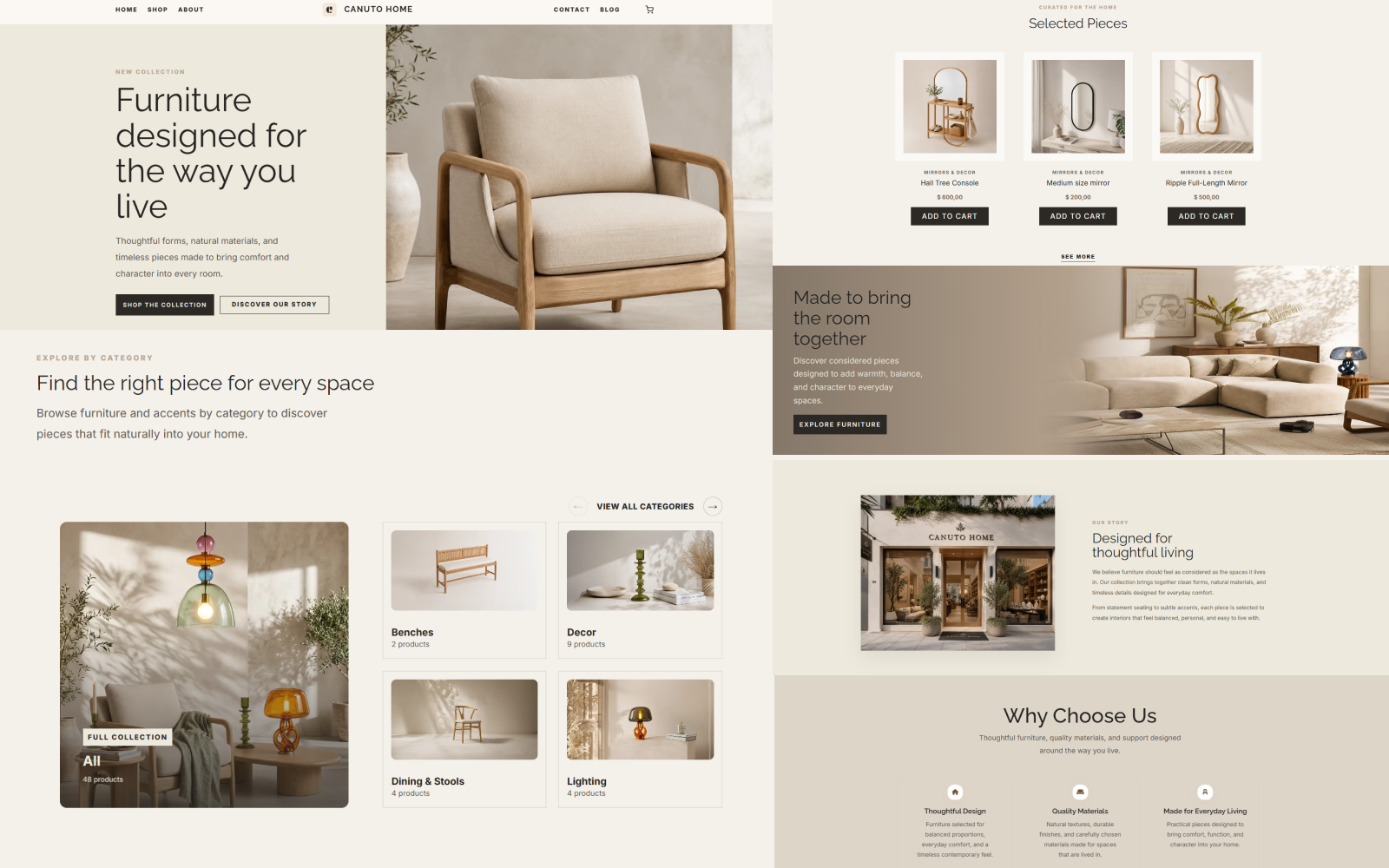 Canuto Demo 4 furniture storefront